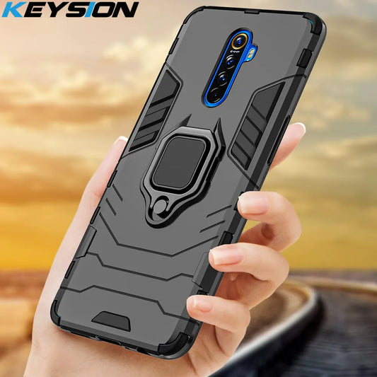 KEYSION Coque Antichoc pour Realme X2 Pro XT 5 6 Pro 3 X50 C2 - Coque Arrière de Téléphone pour OPPO F11 Pro A9 A5 2020 A52 Reno 3 2 Z K1 A1K.