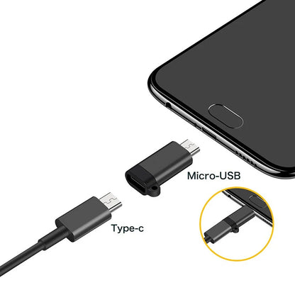 Adaptateur USB Type-C : converti Micro USB femelle en USB-C mâle pour les câbles de charge et de transfert de données Xiaomi et Samsung.