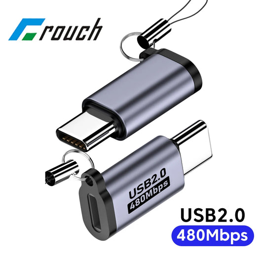 Adaptateur de charge rapide Micro USB vers USB C 480 Mbps, convertisseur Mini USB vers Type C pour connecteur de téléphone portable Samsung, Xiaomi, Huawei