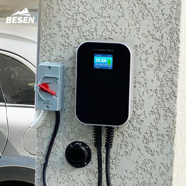 Meilleure station de recharge pour véhicules électriques 32 A Wallbox Pile 7 kW type 2 Chargeur EV