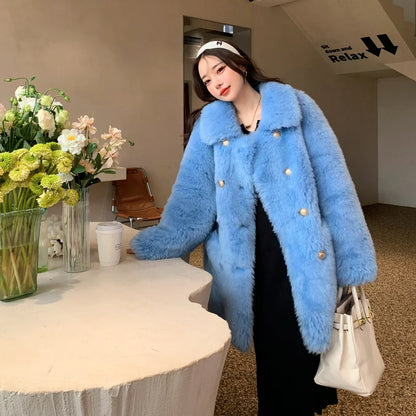 Manteau en laine décontracté pour l'automne/hiver 2023, style coréen, veste en véritable peau de mouton pour femmes, vêtements pour femmes, Manteau Femme Gxy1253.