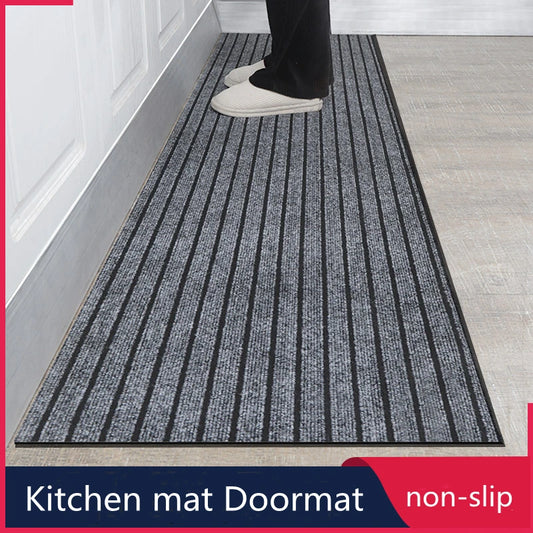 Tapis de cuisine anti-dérapant - Tapis de sol pour cuisine, bricolage, absorption d’huile, paillasson, tapis de couloir long, tapis de bain, entrée, facile à nettoyer