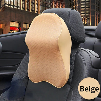 Appuie-tête de siège d'auto en mousse à mémoire de forme 3D, oreiller pour la tête et le cou, coussin en tissu, mousse à mémoire de forme, support respirant en maille.