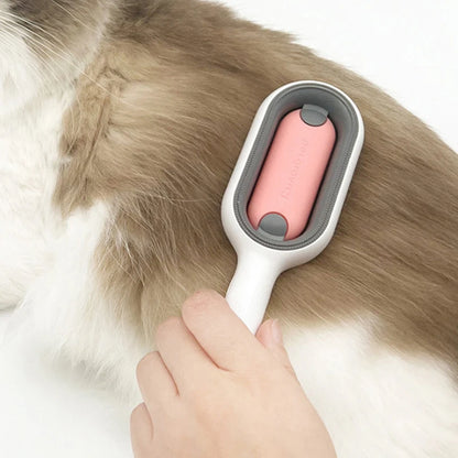 Brosses à double face pour l’élimination des poils pour chats et chiens, peigne de toilettage pour animaux avec lingettes, brosse pour chaton.