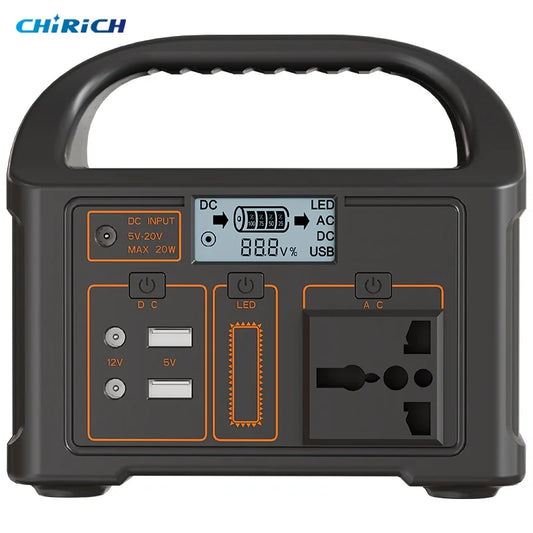 Station d'alimentation portable 100 W 24 000 mAh, alimentation d'urgence, générateur solaire 220 V, batterie de secours externe pour camping en extérieur.