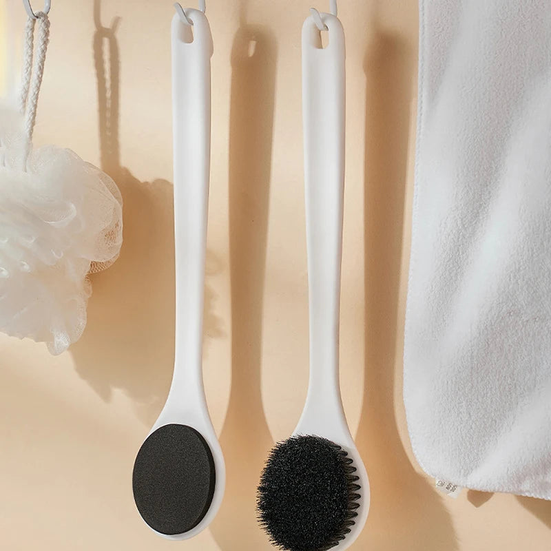 Applicateur multifonction pour lotion, crème solaire, pommade, avec long manche, nettoyant pour le corps, brosse de douche, applicateur de crème solaire pour le dos (noir)