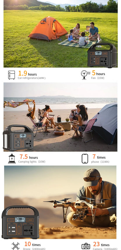 Générateur solaire portable 100 W , station d'alimentation 24 000 mAh 220 V USB AC DC Batterie de secours externe LiFePO4 Powerbank pour camping en plein air