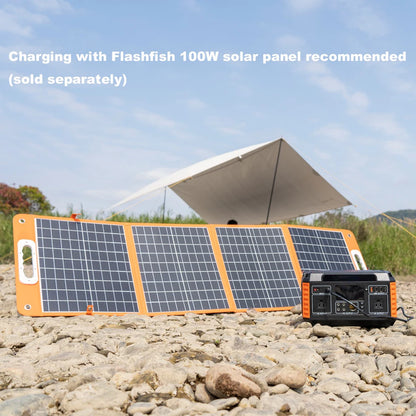 Station d'alimentation portable 600 W avec batterie de 520 Wh et panneau solaire de 200 W, générateur d'énergie pure sinusoïdale pour camping en extérieur, alimentation électrique AC.