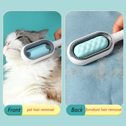 Brosses à double face pour l’élimination des poils pour chats et chiens, peigne de toilettage pour animaux avec lingettes, brosse pour chaton.