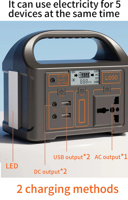 Alimentation solaire portable jsdsolar, générateur d'énergie 100 W 110 V/220 V, lampe LED, banque d'alimentation solaire d'urgence pour camping en extérieur.